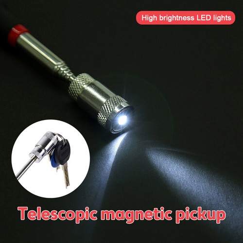 Portable Telescopic Magnetic Pick Up Rod Tool Stick Extending Magnet 7.5" to 27"