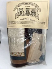 Gail Wilson Duggan Kit  The Bear Family On A Bench  1982 -Sealed