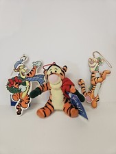 Lot Of 3 Older Disney Tigger Christmas Ornaments Winnie The Pooh Plush