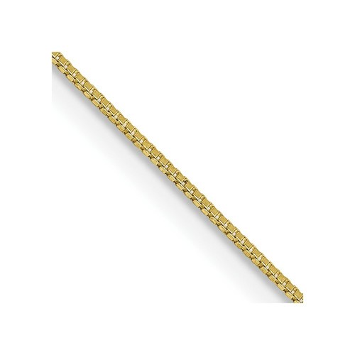 Real 10K Yellow Gold .5mm Box Chain; 18 