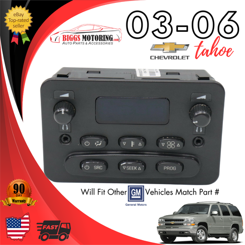 2003-2006 Chevy Tahoe Center Console Rear Audio Control Unit 15204784 ...