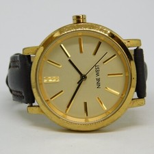 Nine West NW/1720 Genuine Leather Quartz Analog Women's Watch New Battery