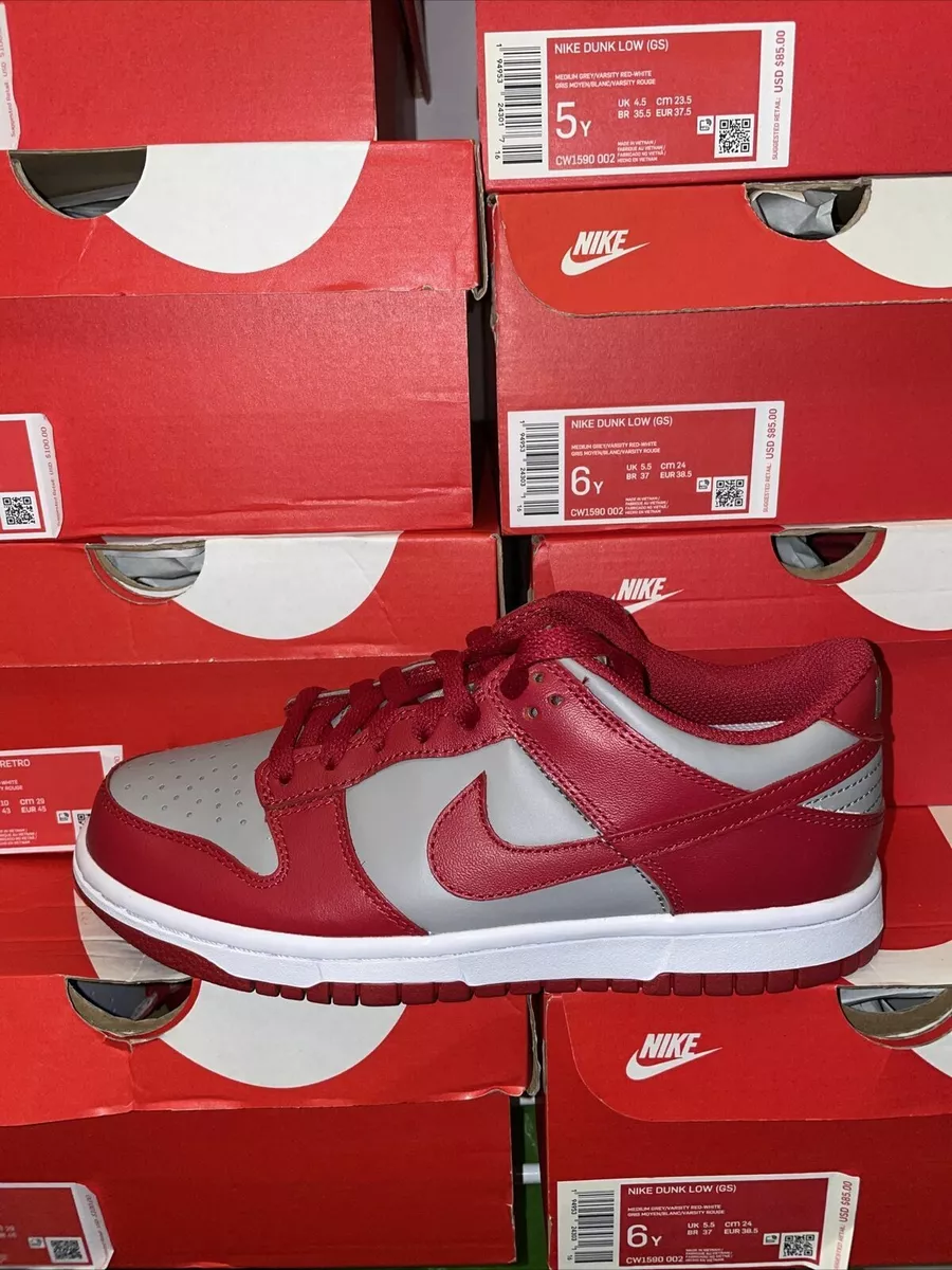 Nike Dunk Low SB UNLV Red Grey White Leather 2021 DD1391 002 GS