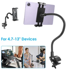 360° Adjustable Tablet Phone Mount for Spin Bike Treadmill Gooseneck Holder