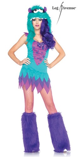 Leg Avenue Monsters Inc Fuzzy Frankie Womans Costume