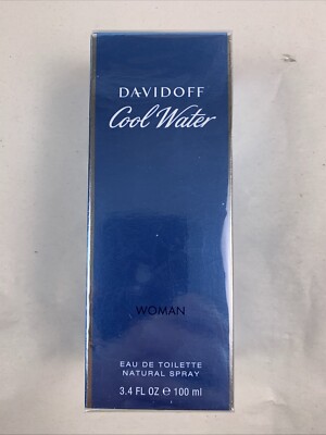 Davidoff Cool Water Eau De Toilette Natural Spray For Women 3.4oz  / 100ml