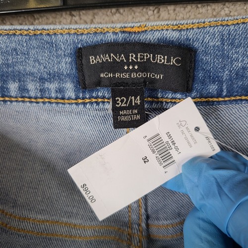 Banana Republic Jeans Women 32/14 Blue High Rise Bootcut Medium Wash Stretch NEW - Picture 10 of 12
