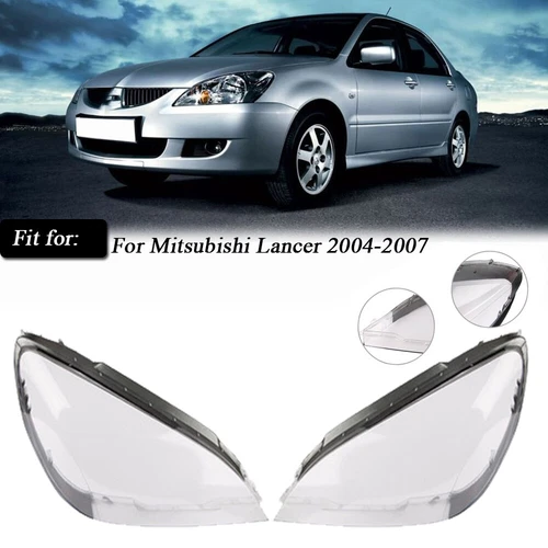 Pair Front Headlight Lens Cover Lampshade for MITSUBISHI Lancer 2004-2007 Cap