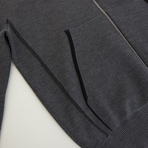 Felpa con cappuccio BERLUTI 2130$ Shadow Zip-up - Patch logo in pelle, lana e... - Foto 13 di 16