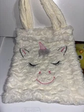Unicorn Bag Purse Soft Fluffy white Toy 