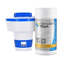 Pool Dosierschwimmer + 1Kg Chlortabs 200G Langsam LöSlich Chlor Schwimmbecken