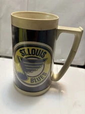 Vintage 80s St. Louis Blues Bud Light Mug NHL Hockey Eagle GC FREE FAST SHIPPING