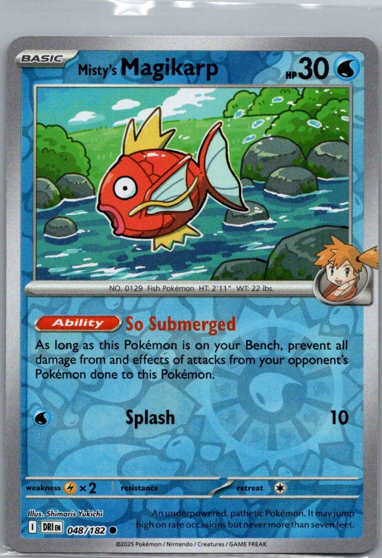Misty's Magikarp Common SV10: Destined Rivals 048/182 NM Reverse Holo