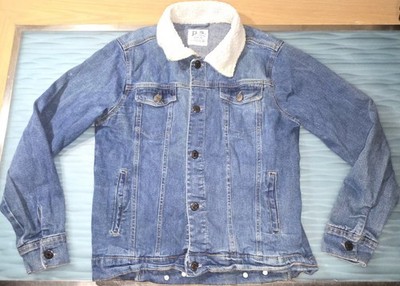 Vintage Aeropostale Denim Sherpa Jean Jacket Blue Kids Size 14
