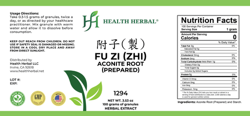 Health Herbal-Aconite Root (Prepared) 100 Grams/Bottle - Picture 2 of 8