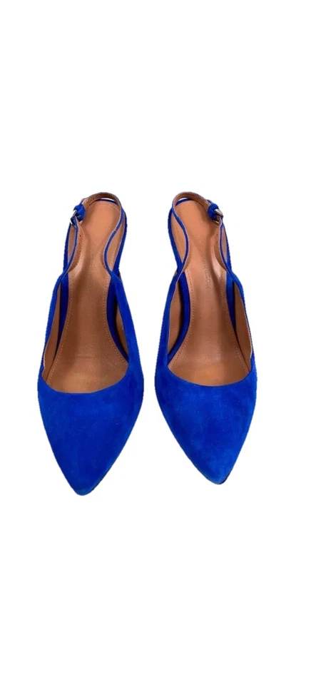 Sigerson Morrison синий змея кожи слинга назад каблуки 6,5 - Изображение 2 из 4