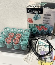 VTG Clairol Lock 'n Roll Hot Rollers Hair Curlers Complete Set w/ Original Box