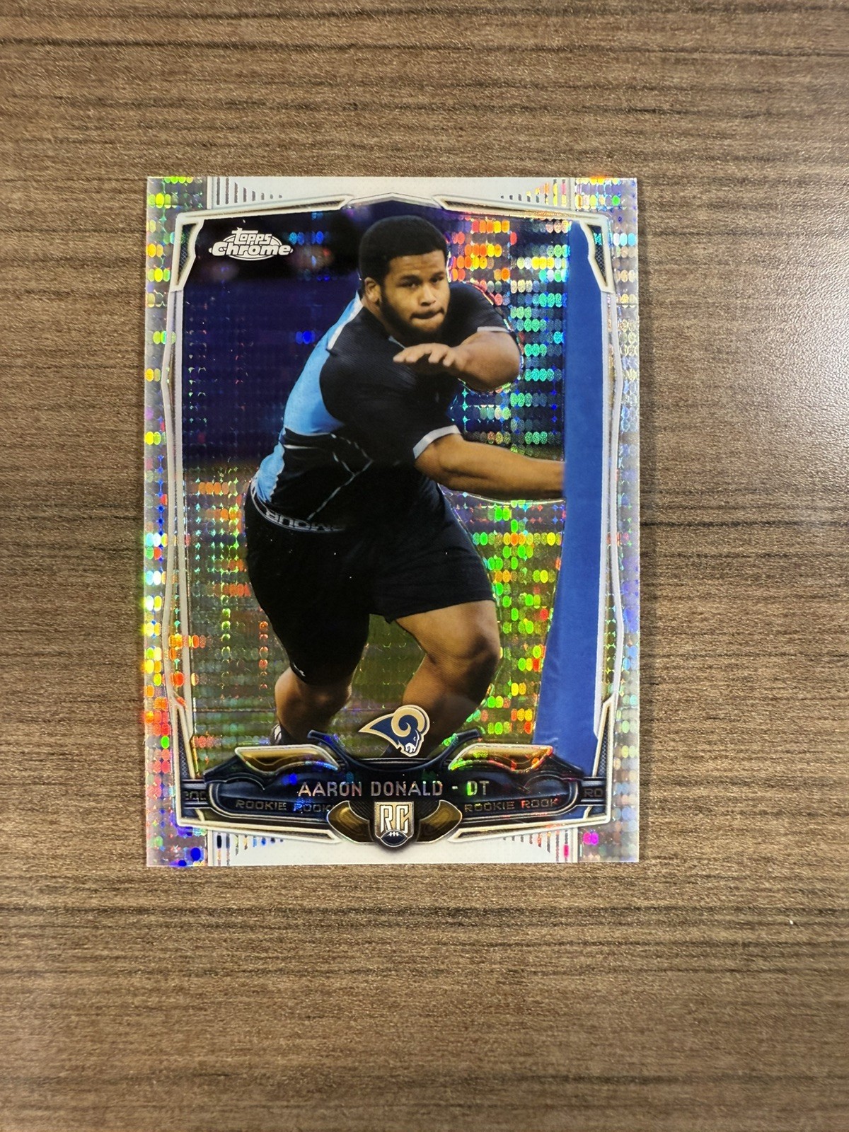 2014 Topps Chrome Aaron Donald RC Pulsar Refractor Rookie #175 Los Angeles Rams