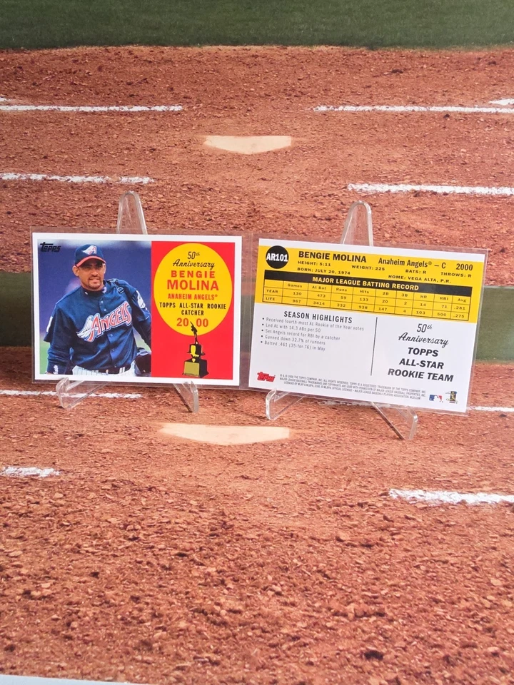 2008 Topps 50th Anniversary All Rookie Team #AR101 Bengie Molina Angels (2x) - Image 4 of 4