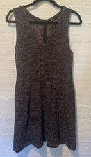 Preppy Academia Business Casual Madewell Knit Twill Terrace Dress Fit & Flare L