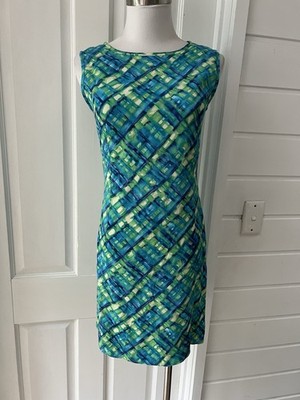 DIESEL Vintage 90s Blue Green Sleeveless Sheath Mini Dress - Size 8 | eBay