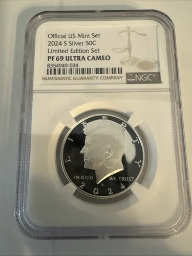 2024 S Silver Kennedy Half Dollar 50C Limited Edition NGC PF69