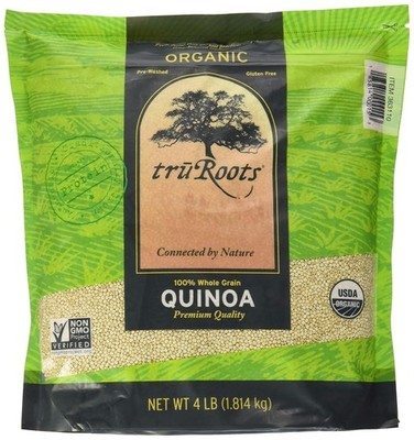 25% off: truRoots Organic Quinoa 100% Whole Grain Prem Quality, 4 lbs, see descr