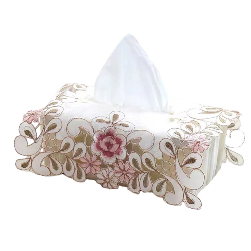 Elegant Vintage Lace Tissue Box Cover Functional and Decorative Accessory - Image 2 of 4