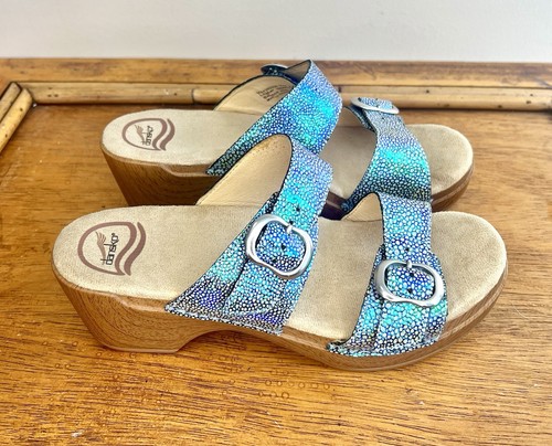 Dansko Damen Sophie Leder Sandalen irisierend Sanddollar Gr. 38 (7,5-8) - Bild 6 von 14