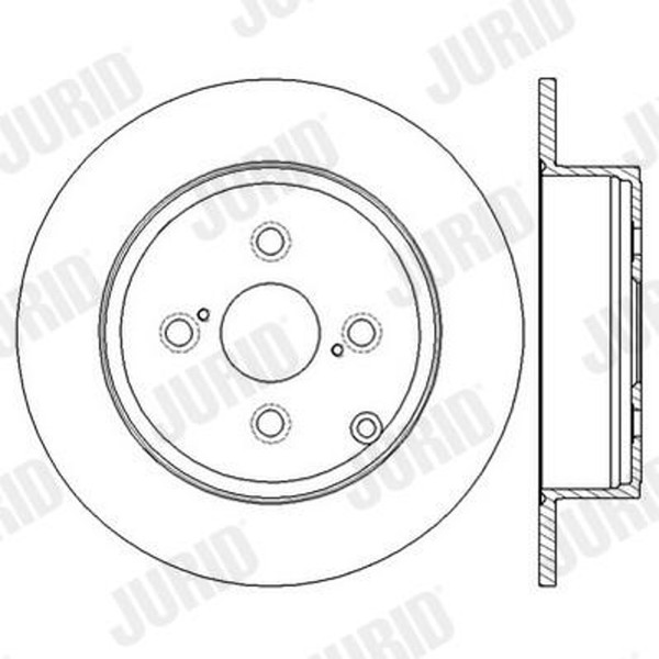 2X Bremsscheibe Coat+ Jurid 562600JC JC Schachtel FüR Toyota Corolla Verso VVT-image