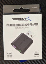 Sabrent USB External Stereo Sound Adapter For Windows  Mac Plug  Play AU-MMSA