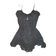 Lace black tank V Neck Festival whimsy goth fairycore romantic boho ruffles