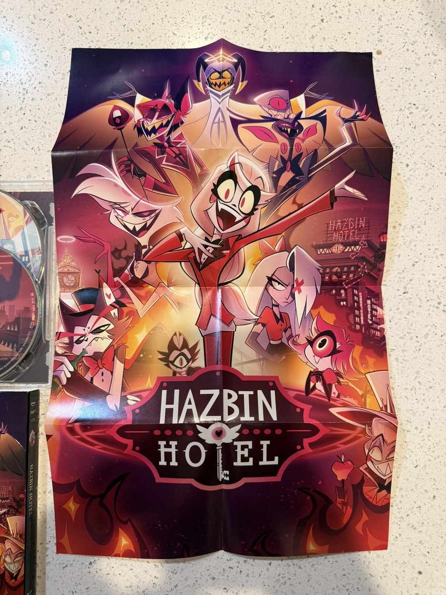 Hazbin Hotel Season 1 Blu-Ray - 2 Disc set Fold-Out Poster, New
