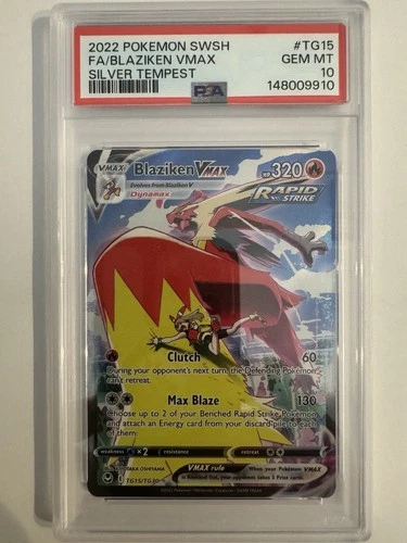 Blaziken VMAX TG15/TG30 Swsh12: Sword & Shield Silver Tempest PSA 10