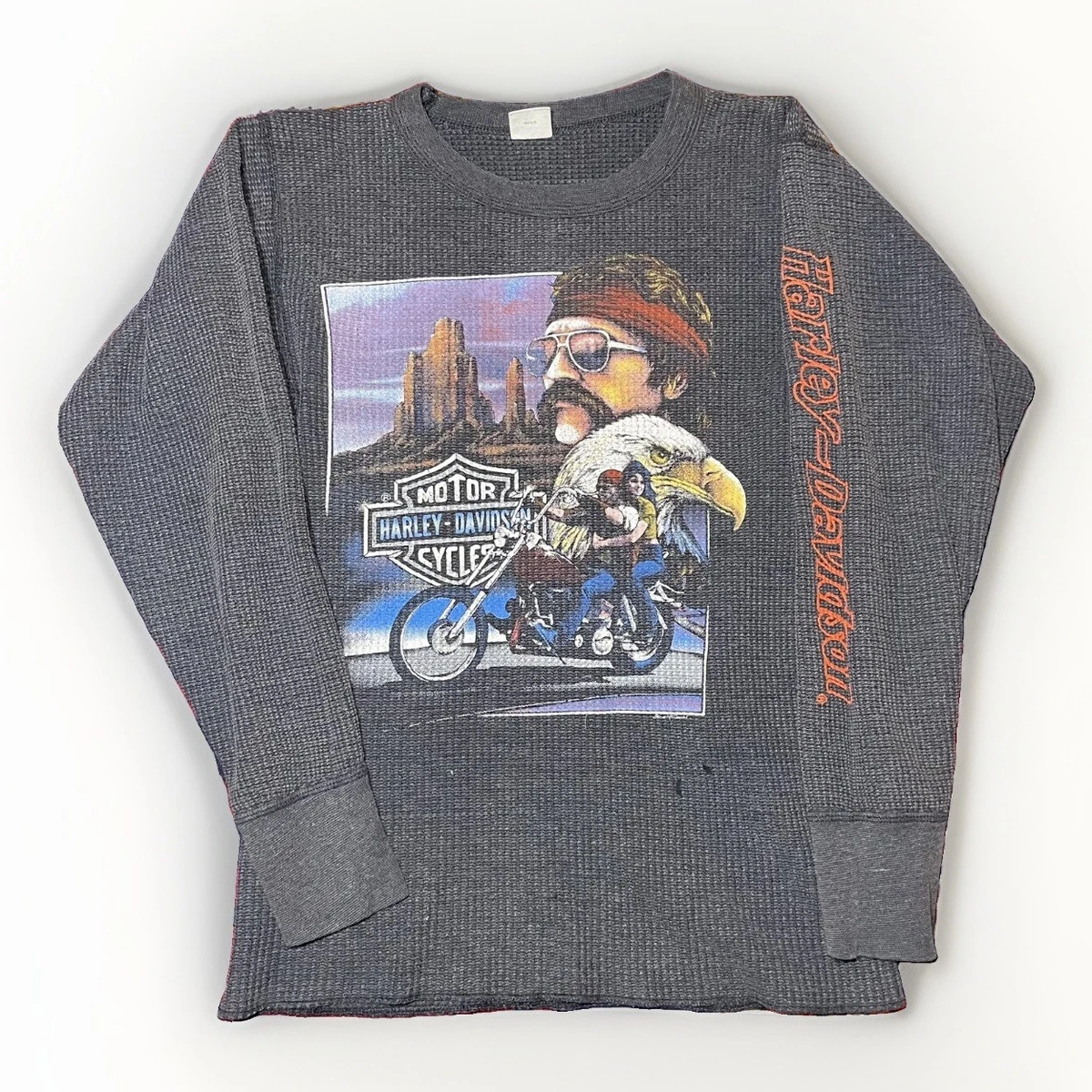 Harley-Davidson Cotton Blend Long Sleeve Vintage T-Shirts for Men