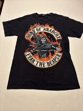 Sons of Anarchy T-Shirt Men's MediumFear The Reaper Graphic Short Sleeve Shirt
