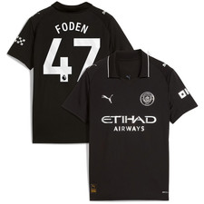 Image of Manchester City Football Shirt (Size 9-10y) Kid's Puma Away Top - Foden - New