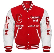 Letterman Handmade Custom Logo Varsity Jacket Leather Sleeves Adult Size