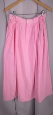 Vtg Ralph Lauren Skirt Womens S M 12 Pink High Waist Pleated A-Line Pockets 90s