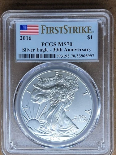 2016 Eagle S$1 PCGS MS70 30th Anniversary First Strike