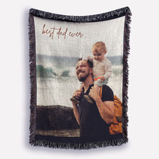 Photo Blanket Fathers Day 2025 heartfelt gift for dad custom photo gift dad