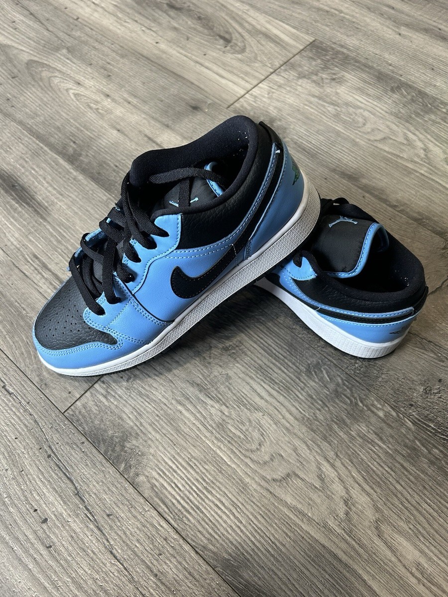 Size 7y Jordan Low UNC 2021 Black/University Blue/White