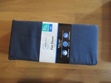 Mainstays Twin/Twin XL NAVY FLAT  Sheet NEW W...