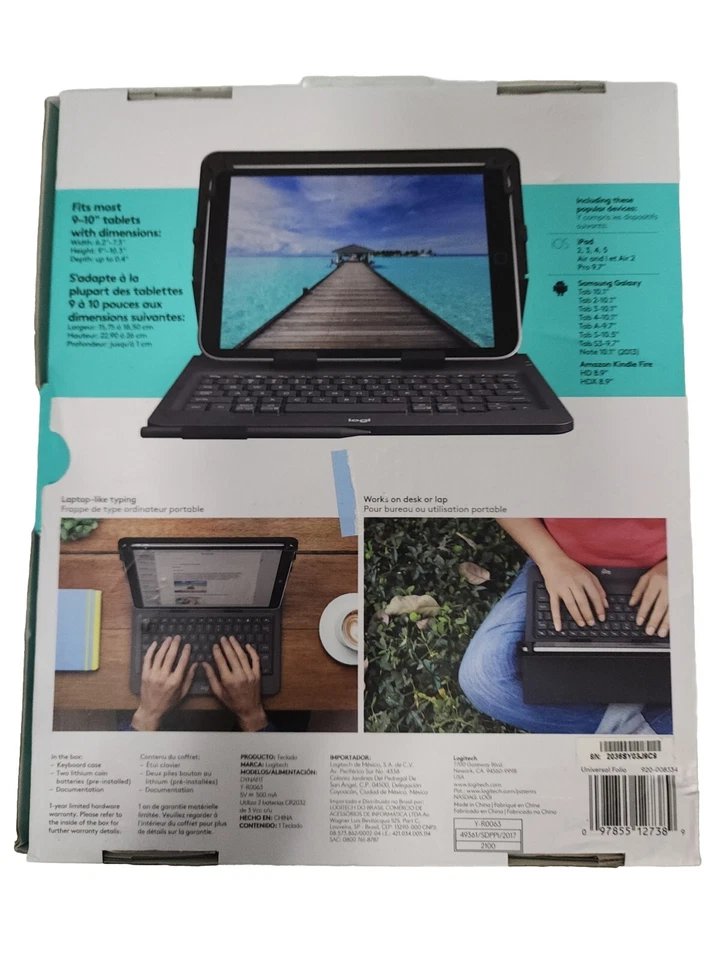 Logitech Universal Folio with Integrated Bluetooth 3.0 Keyboard for 9-10" - Image 2 of 2