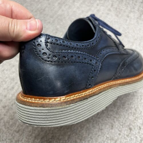 Trask Punta de Ala Zapatos Oxford Para Hombres 9 Azul Cuero Brogue ExtraLigero Vestido Deportivo - Imagen 21 de 24