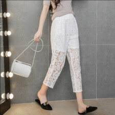 Donna Pizzo Corto Pantaloni Harem Traforato Punk Outdoor Festa Club Fashion