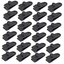 24 Pcs Tarp Clips, Heavy Duty Lock Grip, Reusable Tarp Clamps for 24Pcs Clips