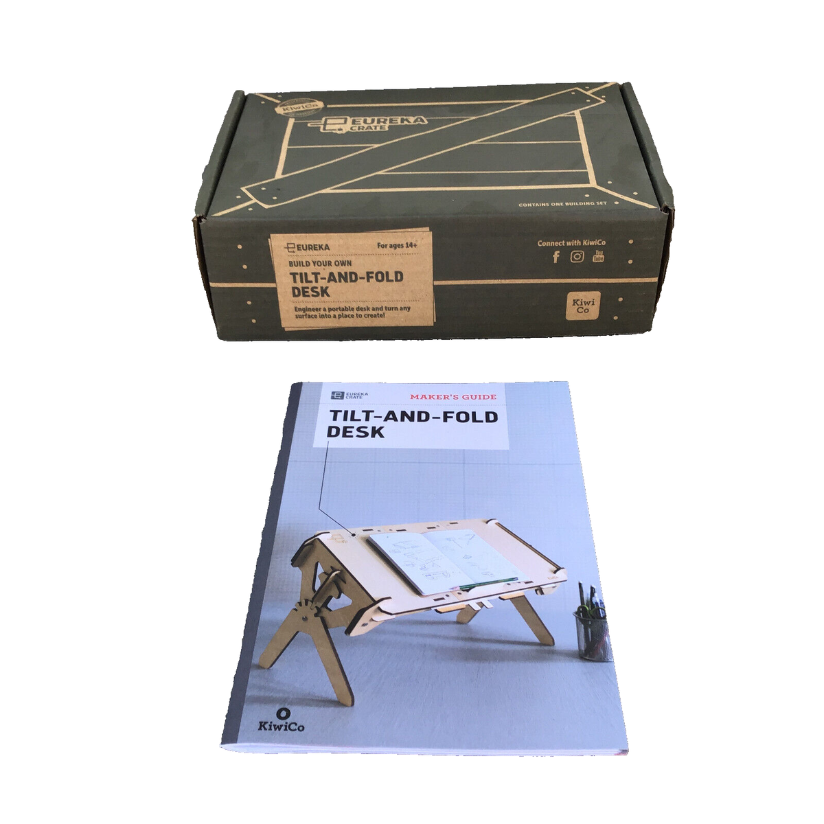 Kiwi Co Eureka Crate Tilt and Fold Desk Age 14+ #f1766-edsk STEM