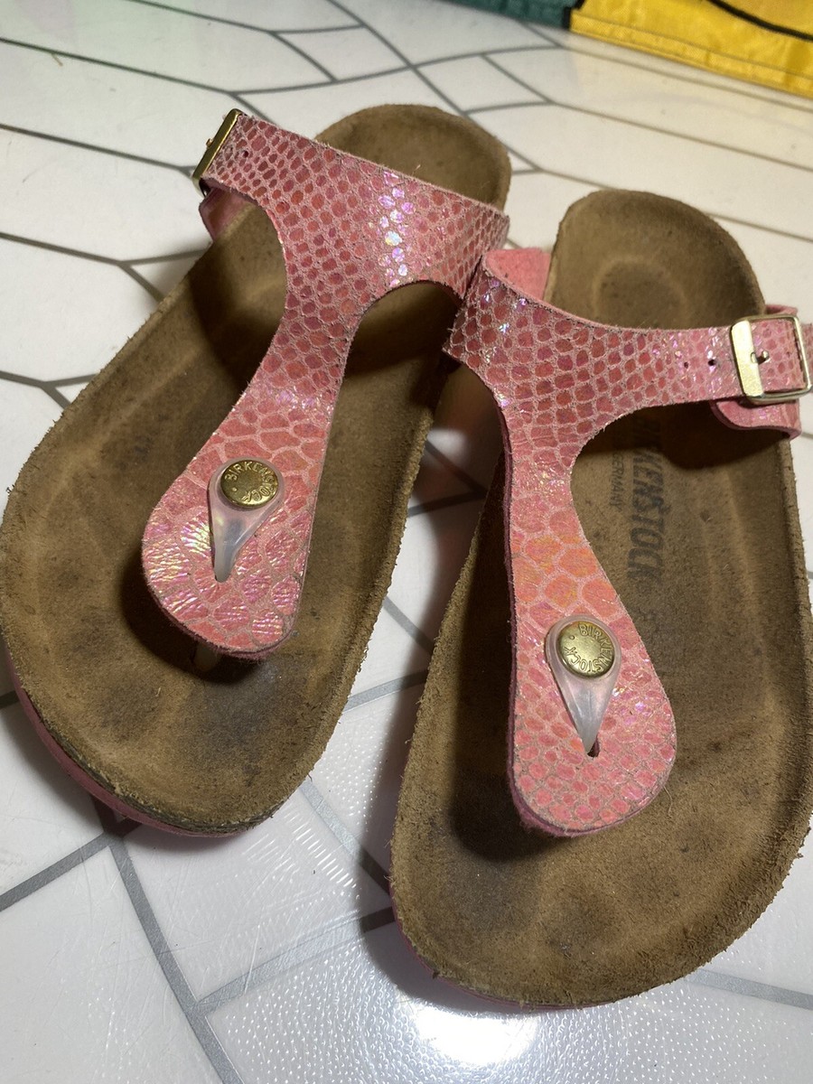 Birkenstock Sandals Womens 39 US Snake Skin Slide Flats Shoes