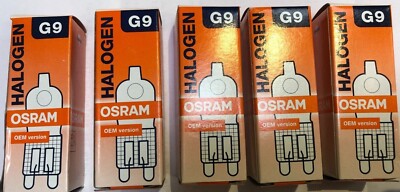 5 X OSRAM Halogen HALOPIN 65825AM  230V G9 25W MATT DIMMBAR ! Glühlampen-Licht